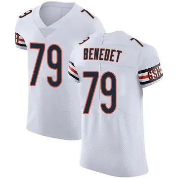 ＃79 Men's Theo Benedet White Elite Chicago Bears Vapor Untouchable Jersey