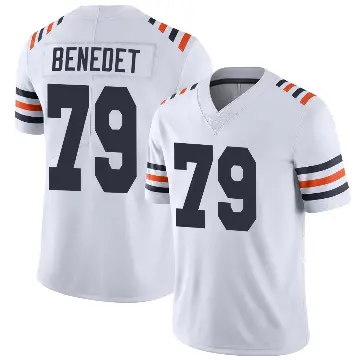 ＃79 Men's Theo Benedet White Limited Chicago Bears Alternate Classic Vapor Jersey