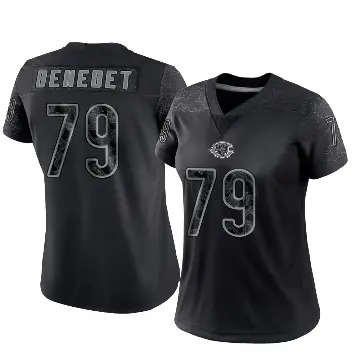 ＃79 Women's Theo Benedet Black Limited Chicago Bears Reflective Jersey