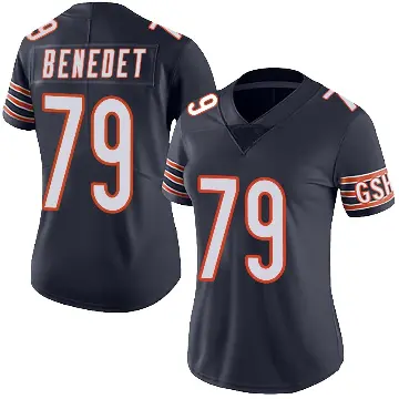 ＃79 Women's Theo Benedet Navy Limited Chicago Bears Team Color Vapor Untouchable Jersey