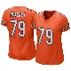 ＃79 Women's Theo Benedet Orange Game Chicago Bears Alternate Jersey