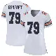 ＃79 Women's Theo Benedet White Game Chicago Bears Alternate Classic Jersey