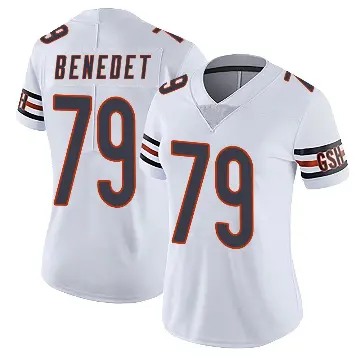 ＃79 Women's Theo Benedet White Limited Chicago Bears Vapor Untouchable Jersey