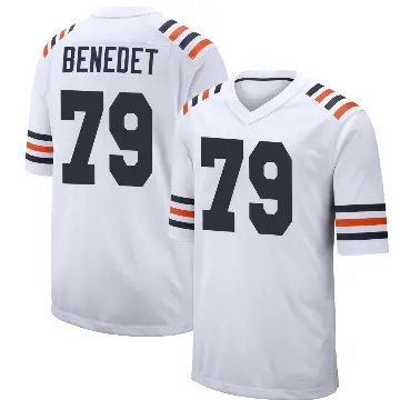 ＃79 Youth Theo Benedet White Game Chicago Bears Alternate Classic Jersey
