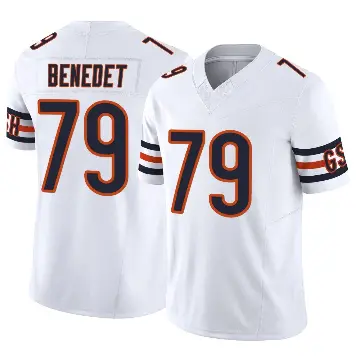 ＃79 Youth Theo Benedet White Limited Chicago Bears Vapor F.U.S.E. Jersey