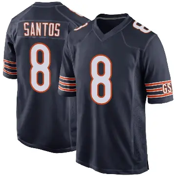 ＃8 Men's Cairo Santos Navy Game Chicago Bears Team Color Jersey