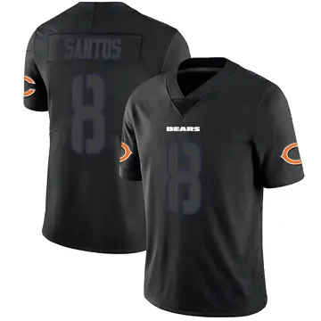 ＃8 Youth Cairo Santos Black Impact Limited Chicago Bears Jersey