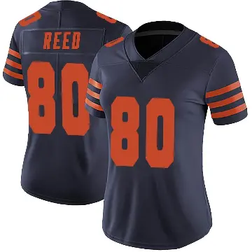 ＃80 Women's Joe Reed Navy Blue Limited Chicago Bears Alternate Vapor Untouchable Jersey