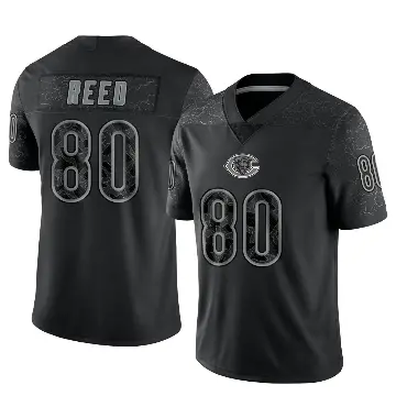 ＃80 Youth Joe Reed Black Limited Chicago Bears Reflective Jersey