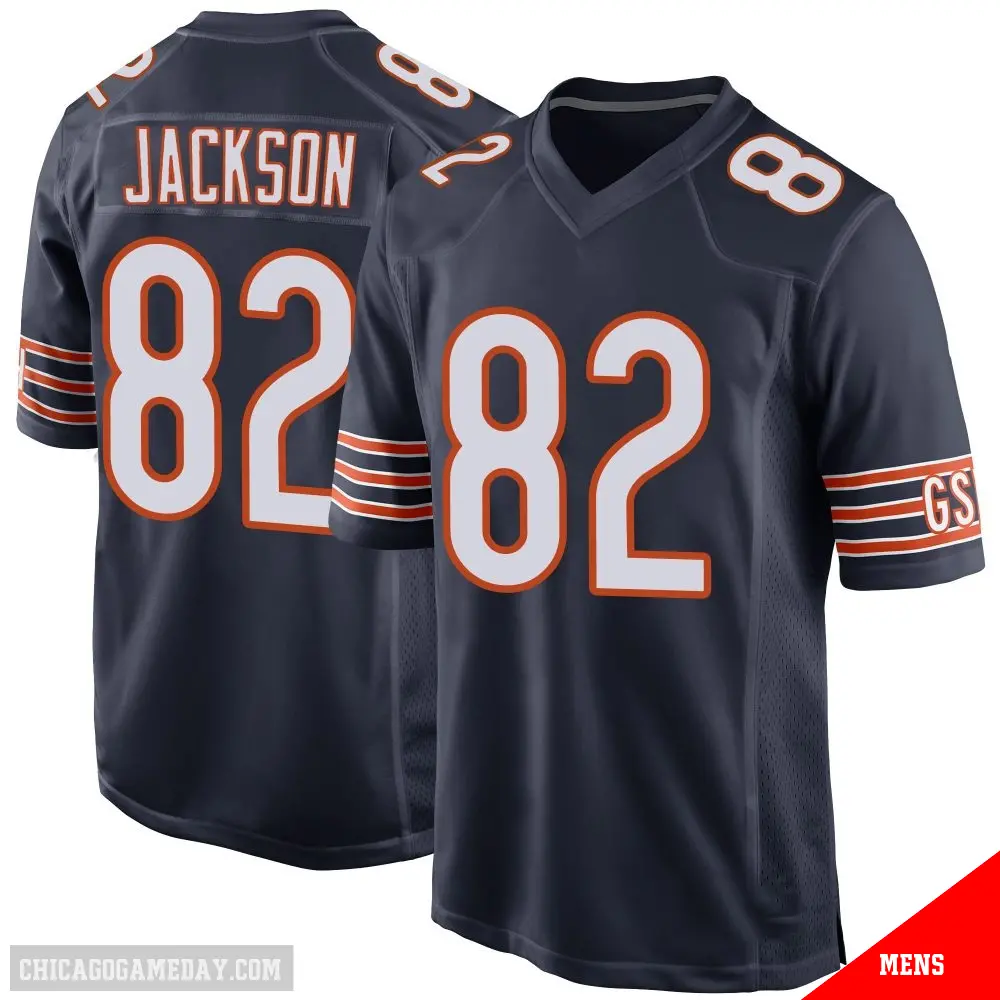 ＃82 Men's John Jackson Navy Game Chicago Bears Team Color Jersey