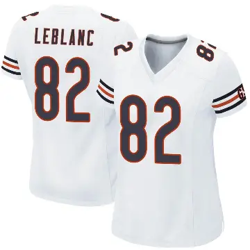 ＃82 Women's Peter LeBlanc White Game Chicago Bears Jersey