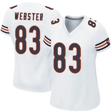 ＃83 Women's Nsimba Webster White Game Chicago Bears Jersey