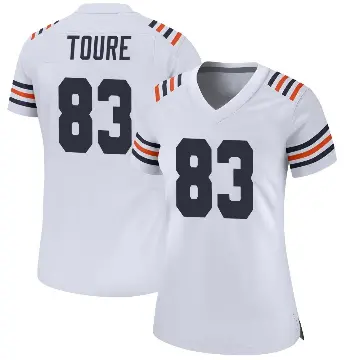 ＃83 Women's Samori Toure White Game Chicago Bears Alternate Classic Jersey