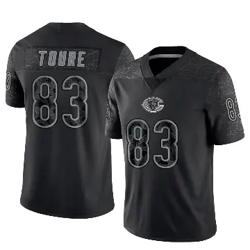 ＃83 Youth Samori Toure Black Limited Chicago Bears Reflective Jersey