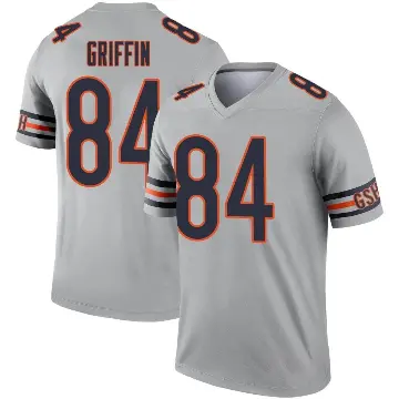 ＃84 Men's Ryan Griffin Legend Chicago Bears Inverted Silver Jersey
