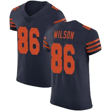 ＃86 Men's Joel Wilson Navy Blue Elite Chicago Bears Alternate Vapor Untouchable Jersey