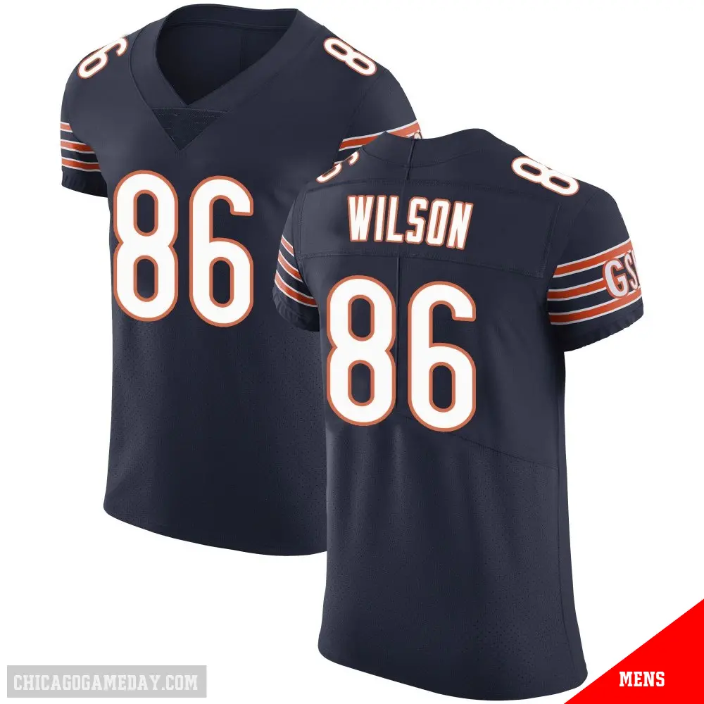 ＃86 Men's Joel Wilson Navy Elite Chicago Bears Team Color Vapor Untouchable Jersey