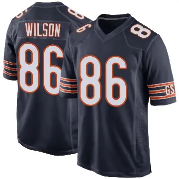 ＃86 Men's Joel Wilson Navy Game Chicago Bears Team Color Jersey