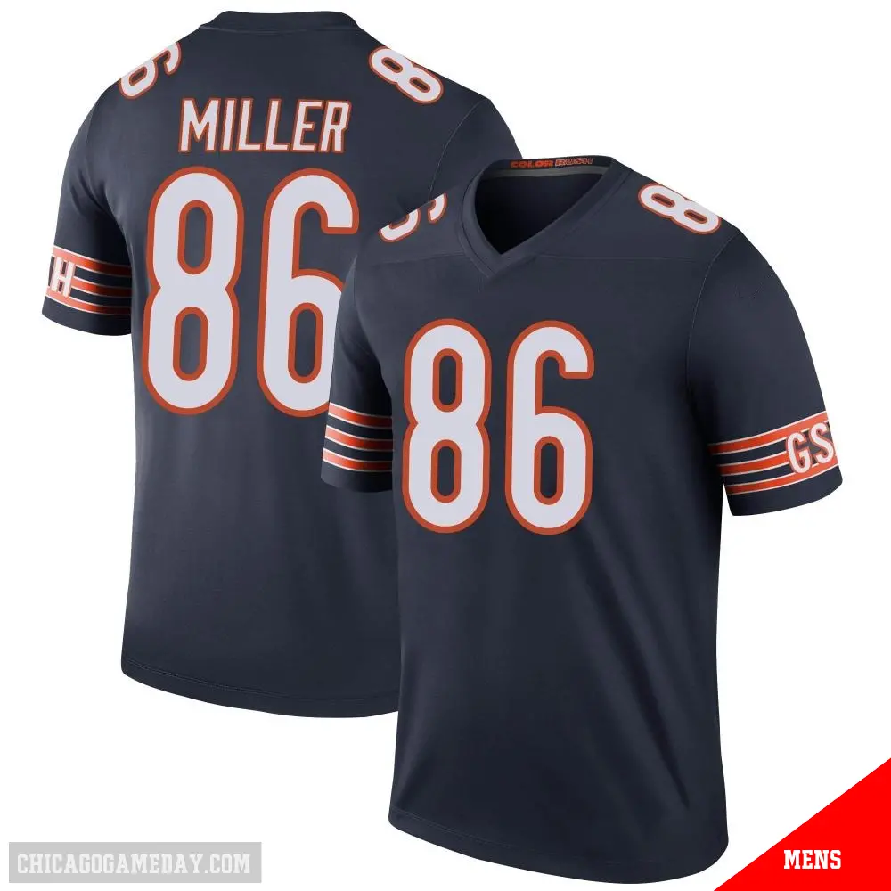＃86 Men's Zach Miller Navy Legend Chicago Bears Color Rush Jersey