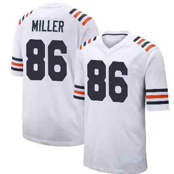 ＃86 Men's Zach Miller White Game Chicago Bears Alternate Classic Jersey