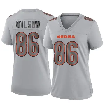 ＃86 Women's Joel Wilson Gray Game Chicago Bears Atmosphere Fashion Jersey
