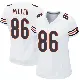 ＃86 Women's Zach Miller White Game Chicago Bears Jersey