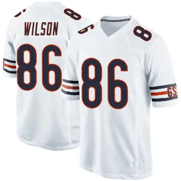 ＃86 Youth Joel Wilson White Game Chicago Bears Jersey