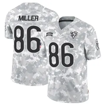 ＃86 Youth Zach Miller Arctic Camo Limited Chicago Bears 2024 Salute to Service Jersey