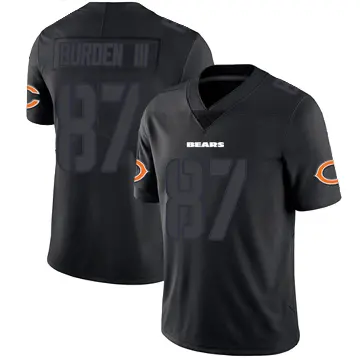 ＃87 Men's Luther Burden III Black Impact Limited Chicago Bears Jersey