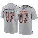 ＃87 Men's Luther Burden III Gray Game Chicago Bears Atmosphere Fashion Jersey