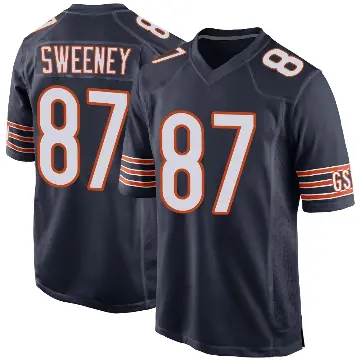 ＃87 Men's Tommy Sweeney Navy Game Chicago Bears Team Color Jersey