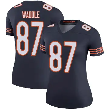 ＃87 Women's Tom Waddle Navy Legend Chicago Bears Color Rush Jersey