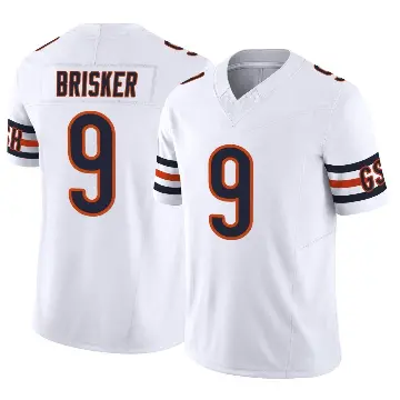 ＃9 Men's Jaquan Brisker White Limited Chicago Bears Vapor F.U.S.E. Jersey
