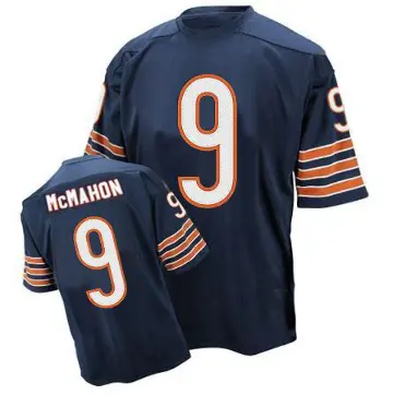 ＃9 Men's Jim McMahon Blue Authentic Chicago Bears Mitchell And Ness Team Color Throwback Jersey