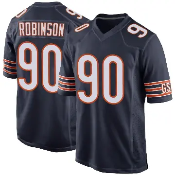 ＃90 Youth Dominique Robinson Navy Game Chicago Bears Team Color Jersey
