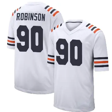 ＃90 Youth Dominique Robinson White Game Chicago Bears Alternate Classic Jersey