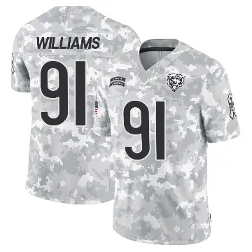 ＃91 Youth Chris Williams Arctic Camo Limited Chicago Bears 2024 Salute to Service Jersey