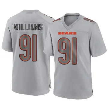 ＃91 Youth Chris Williams Gray Game Chicago Bears Atmosphere Fashion Jersey