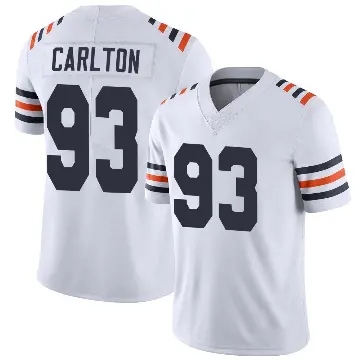 ＃93 Men's Xavier Carlton White Limited Chicago Bears Alternate Classic Vapor Jersey