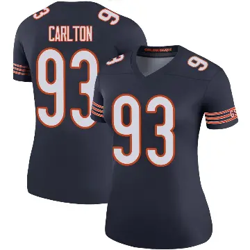 ＃93 Women's Xavier Carlton Navy Legend Chicago Bears Color Rush Jersey