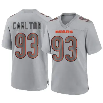 ＃93 Youth Xavier Carlton Gray Game Chicago Bears Atmosphere Fashion Jersey