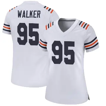 ＃95 Women's DeMarcus Walker White Game Chicago Bears Alternate Classic Jersey
