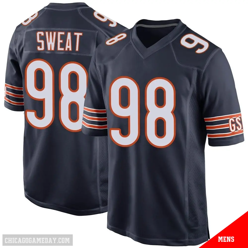 ＃98 Men's Montez Sweat Navy Game Chicago Bears Team Color Jersey