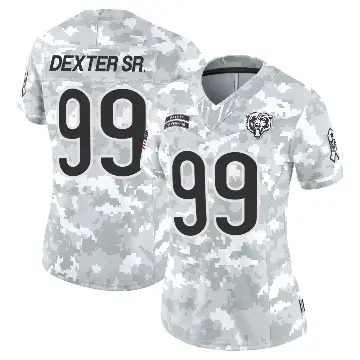 ＃99 Women's Gervon Dexter Sr. Arctic Camo Limited Chicago Bears 2024 Salute to Service Jersey