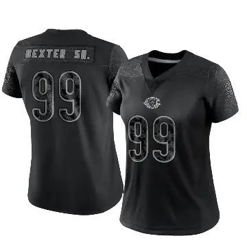 ＃99 Women's Gervon Dexter Sr. Black Limited Chicago Bears Reflective Jersey