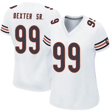 ＃99 Women's Gervon Dexter Sr. White Game Chicago Bears Jersey