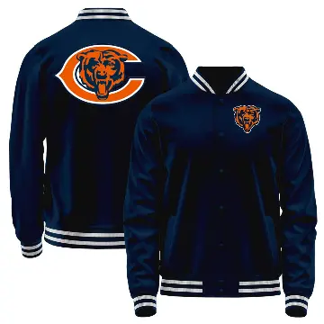 Men's Navy Chicago Bears Full-Snap Jacket