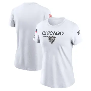 Women's White Legend Chicago Bears 2024 Salute To Service Performance T-Shirt